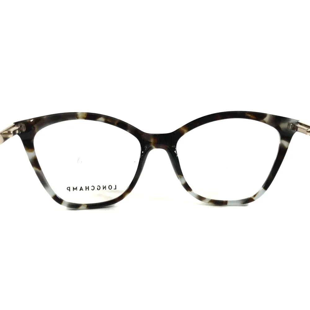 Longchamp Eyeglasses Frames LO2692 404 Gray Tortoise Gold Cat Eye 54-17-145